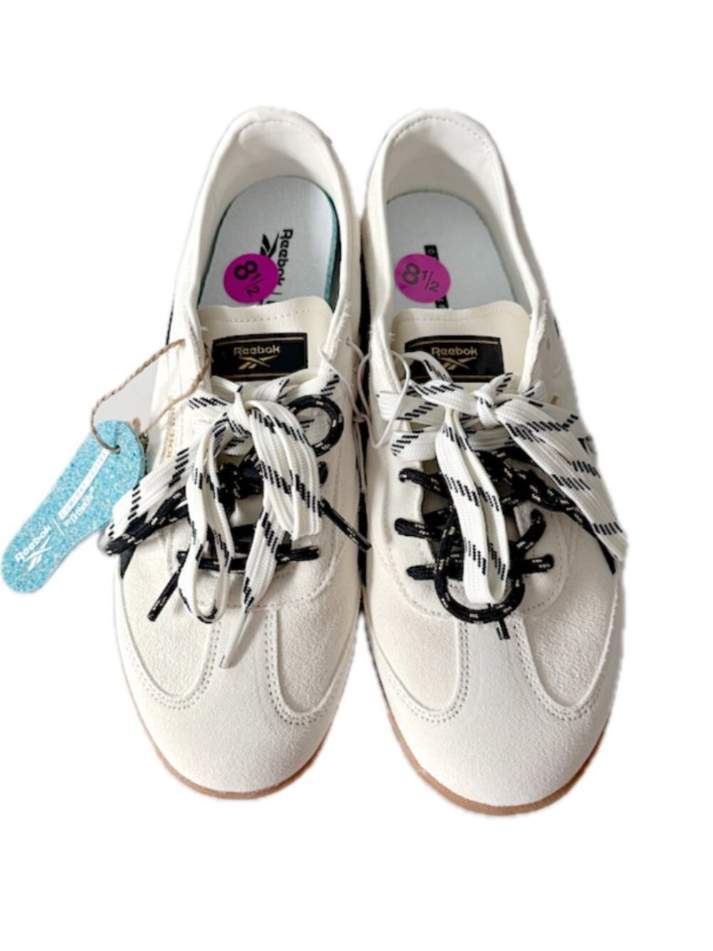 Reebok Ultra Lo Suede Trainers White Black Lo Profile Sneaker Retro Gum Sole NEW
